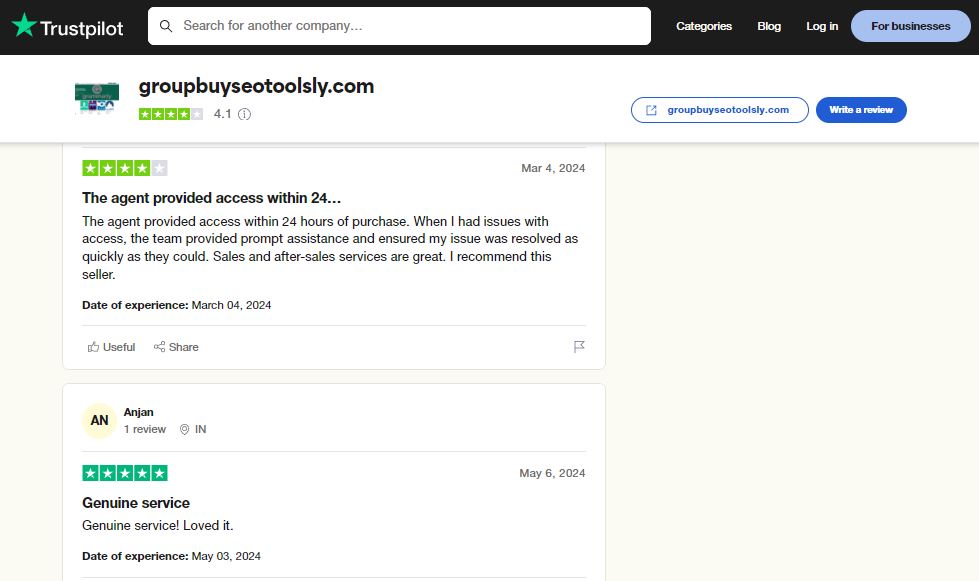 Trustpilot reviews