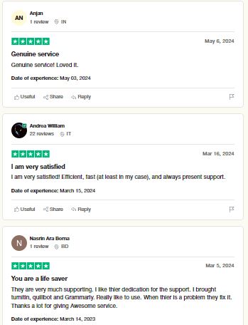 Trustpilot customer review